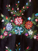 Black floral embroidered skirt from Zinacantan Mexico