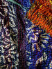 Blue  Orange Sari Vintage Scarf
