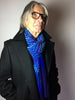 Blue Jaipur Tie-dye Silk scarf on Connan Jean Luc