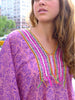Kaftan style tunic dress with hand embroidery