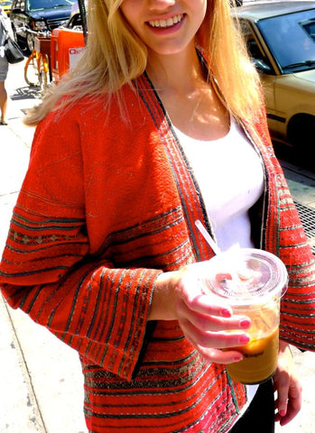 Red  Vintage Yak wool jacket Red  Vintage Yak wool jacket