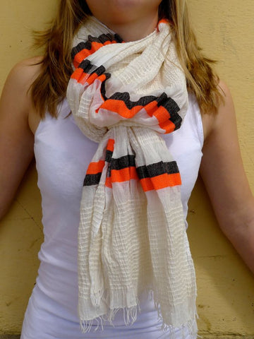 Red/Raspberry  and white striped handmade in Ethiopia scarf Red/Raspberry  and white striped handmade in Ethiopia scarf