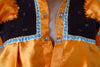 Traditional vintage Orange satin blouse