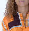 Traditional vintage Orange satin blouse
