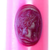 Pink or black Cire Trudon pillar candles with cameo