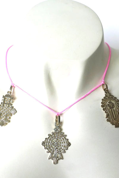 Silver Plated Ethiopian Cross Jewelry Set - Necklace & Earrings For Women, African Inspired Gift