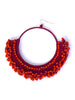 Orange/Brown crochet earrings