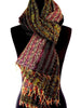 Brown ,Burgundy ,Yellow ,Red Vintage Scarf