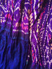 Purple Jaipur Tie-dye Silk scarf on Connan Jean Luc