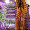 Purple  Orange Sari Vintage Scarf