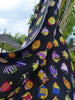 Black Sarong with multicolor fish print from Maldive Islands