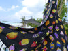 Black Sarong with multicolor fish print from Maldive Islands