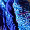 Blue Jaipur Tie-dye Silk scarf on Connan Jean Luc