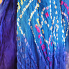 Blue Jaipur Tie-dye Silk scarf on Connan Jean Luc