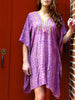 Kaftan style tunic dress with hand embroidery