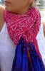 Pink  Tie-Dye silk scarf from Jaipur