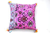 Floral embellished cushion