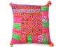 Pink/Green Vintage patchwork cushion