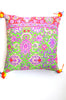 Floral embellished cushion