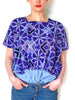 Purple cross stitch blouse top