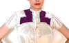 Traditional vintage White satin blouse