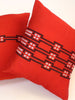 Red, Ethiopian handwoven cushion