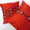 Red, Ethiopian handwoven cushion