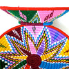 Pink,red  green and blue handwoven basket from Labilela