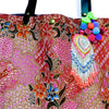 Pink African style Batik print bag with Thai detailing