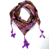 Purple/Pink Silk Scarf with Tassels