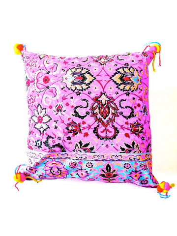 Floral embellished cushion