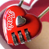 Love Forever Red heart combination padlock