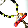 Red Yellow necklace cross
