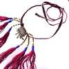 Pink Tassel Ethiopian Necklace