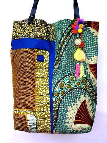 African style Batik print bag with Thai detailing