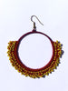 Brown/Yellow crochet earrings