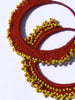 Brown/Yellow crochet earrings