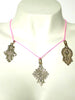 Triple Silver Ethiopian cross necklace