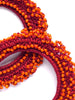 Orange/Brown crochet earrings