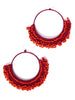 Orange/Brown crochet earrings