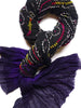 Black Jaipur Tie-dye Silk scarf-on Benny&Ethan
