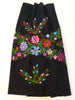 Black floral embroidered skirt from Zinacantan Mexico